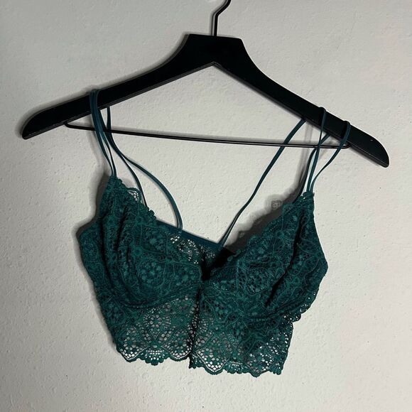 Auden Green Lace Lined Bralette Size S - Picture 1 of 9